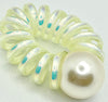 Spiral Coil Scrunchie w/ Pearl