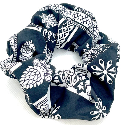 Bandana Flower Scrunchies