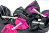 Pink Black Rhinestone Glitter Hair Bow