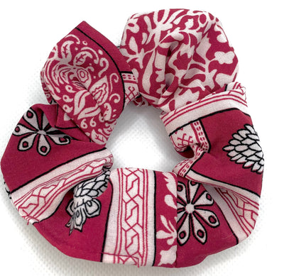 Bandana Flower Scrunchies