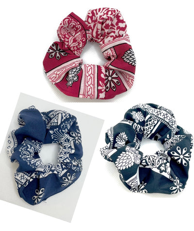 Bandana Flower Scrunchies