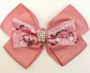 Pink Blush / Burgundy Hair Bows