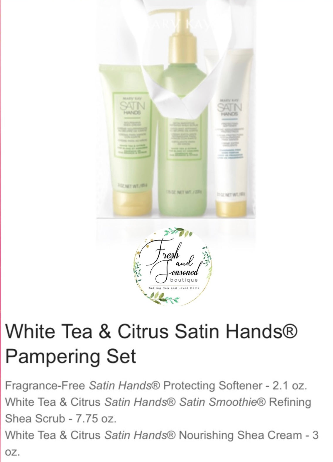 Satin Hands Pampering Set in White Tea and Citrus