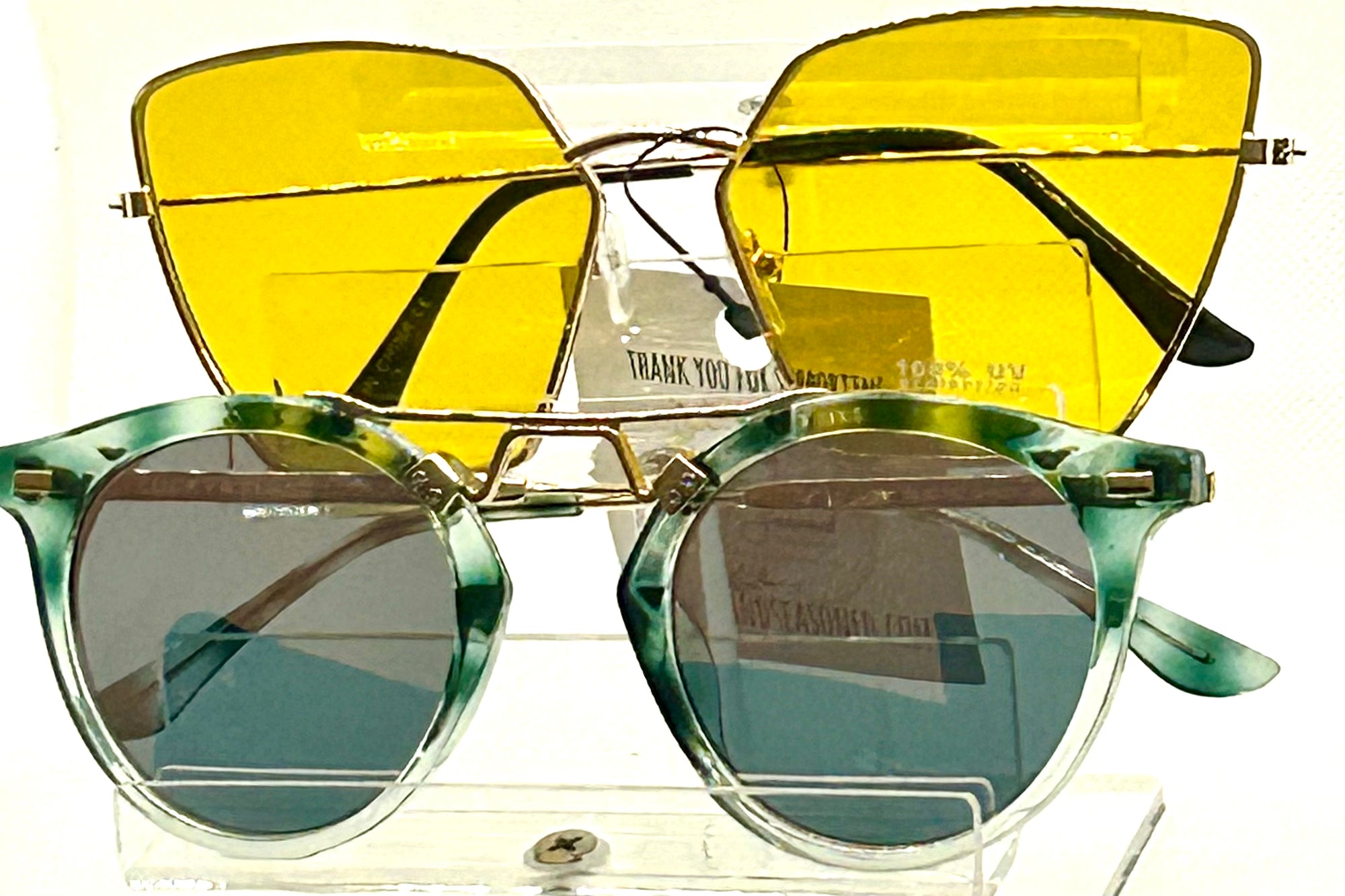 Yellow Wire Sunglasses