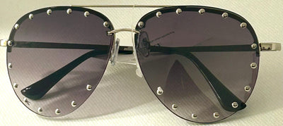 Black Stud Brown Rhinestone Sunglasses